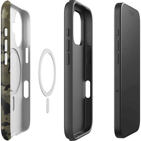 Wood Camo Camouflage iPhone 16 Magsafe Impact Case